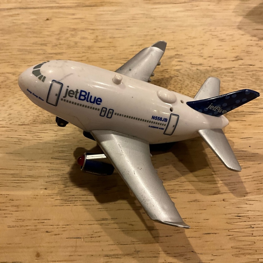 White and Blue Toy Airplane